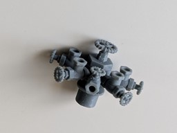 Show details for Manifold turret, brass, 6 globe valves Picture of Manifold turret, brass, 6 globe valves