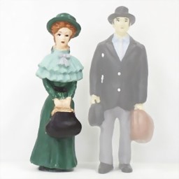 Zeige Details für Feine Dame mit Tasche Bild von Feine Dame mit Tasche