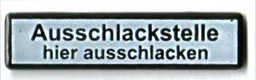 Show details for Plate Ausschlackstelle Picture of Plate Ausschlackstelle