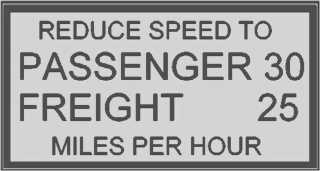 Bild von Schild "Reduce Speed to..."