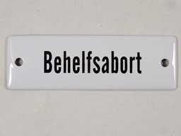 Zeige Details für Behelfsabort Bild von Behelfsabort