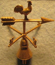 Show details for Weather vane, brass for domed or flat roof Picture of Weather vane, brass for domed or flat roof