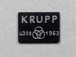 Zeige Details für Lokschild Krupp 4398 Bild von Lokschild Krupp 4398
