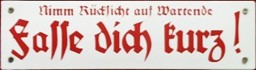 Zeige Details für Nimm Rücksicht auf Wartende Fasse dich kurz! Bild von Nimm Rücksicht auf Wartende Fasse dich kurz!