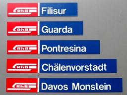 Zeige Details für RHB-Bahnhofsschild klein Bild von RHB-Bahnhofsschild klein