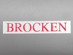Show details for Railway station plate Brocken Picture of Railway station plate Brocken