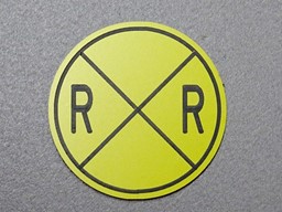 Zeige Details für Railroad Crossing, rund Bild von Railroad Crossing, rund