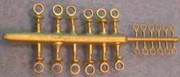 Show details for Eyebolts, brass all scales large and small Picture of Eyebolts, brass all scales large and small
