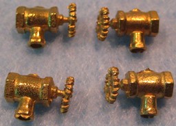 Show details for Valves, angled, brass large size Picture of Valves, angled, brass large size