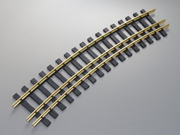 Show details for Curved track 22,5°, R3  radius 1198mm Picture of Curved track 22,5°, R3  radius 1198mm