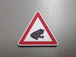 Bild von Verkehrsschild Achtung Amphibienwanderung 