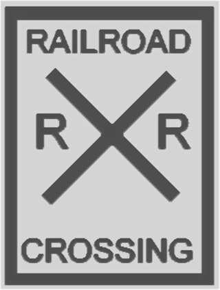 Bild von Schild "Railroad Crossing"