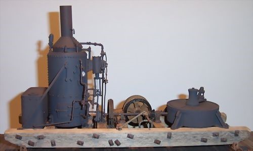 Picture of Winch engine with haulback,straight stack-steel water tank