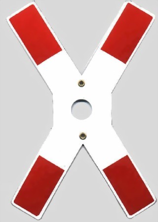 Picture of St. Andrews cross with hole