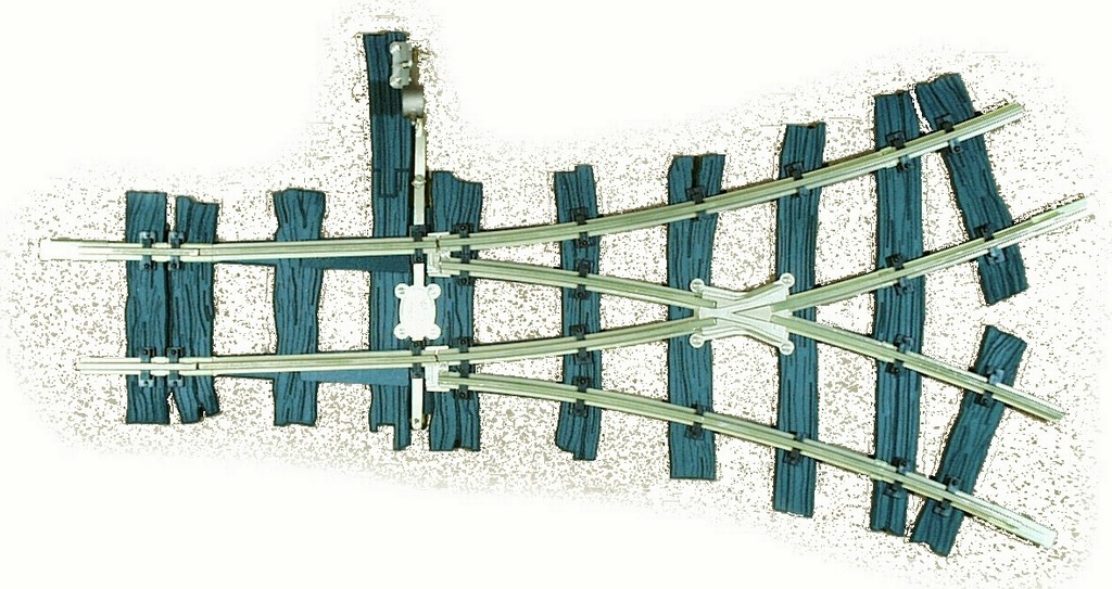 Picture of Wye stub turnout R2, 2 x 22,5°, lever left