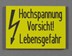 Picture of Plate Hochspannung Vorsicht Lebensgefahr