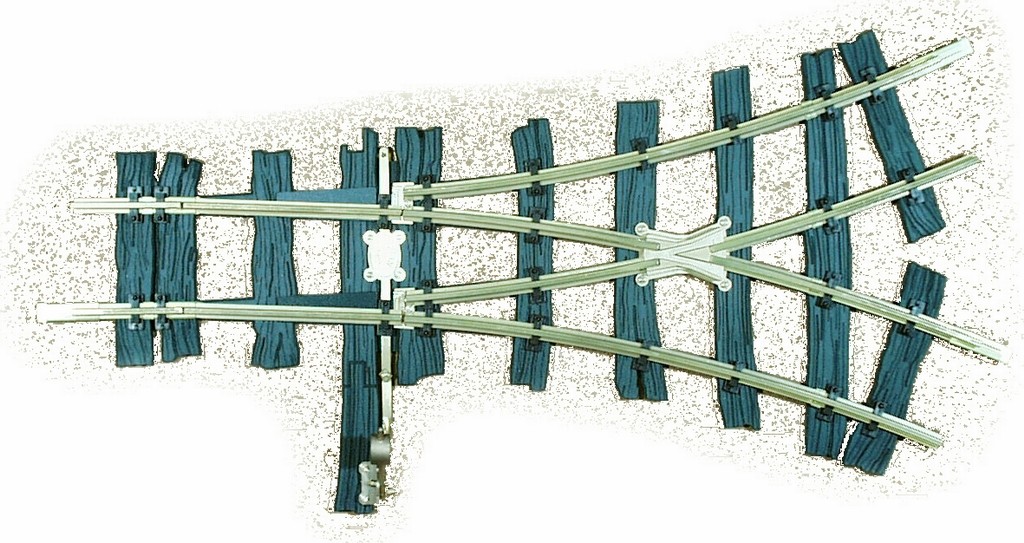 Picture of Wye stub turnout R2, 2 x 22,5°, lever right