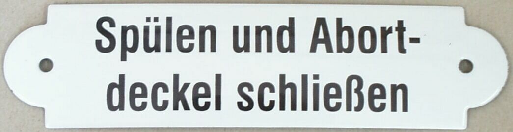 Picture of Plate Spülen und Abortdeckel schließen