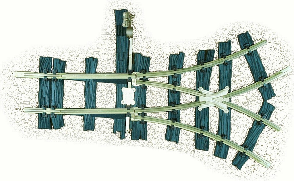 Picture of Y-stub turnout R0, 2 x 30°, lever left