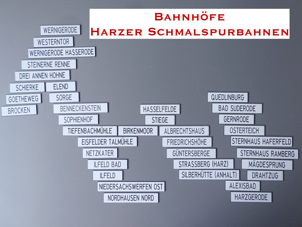 Bild von Bahnhofsschild Harzer Schmalspurbahn