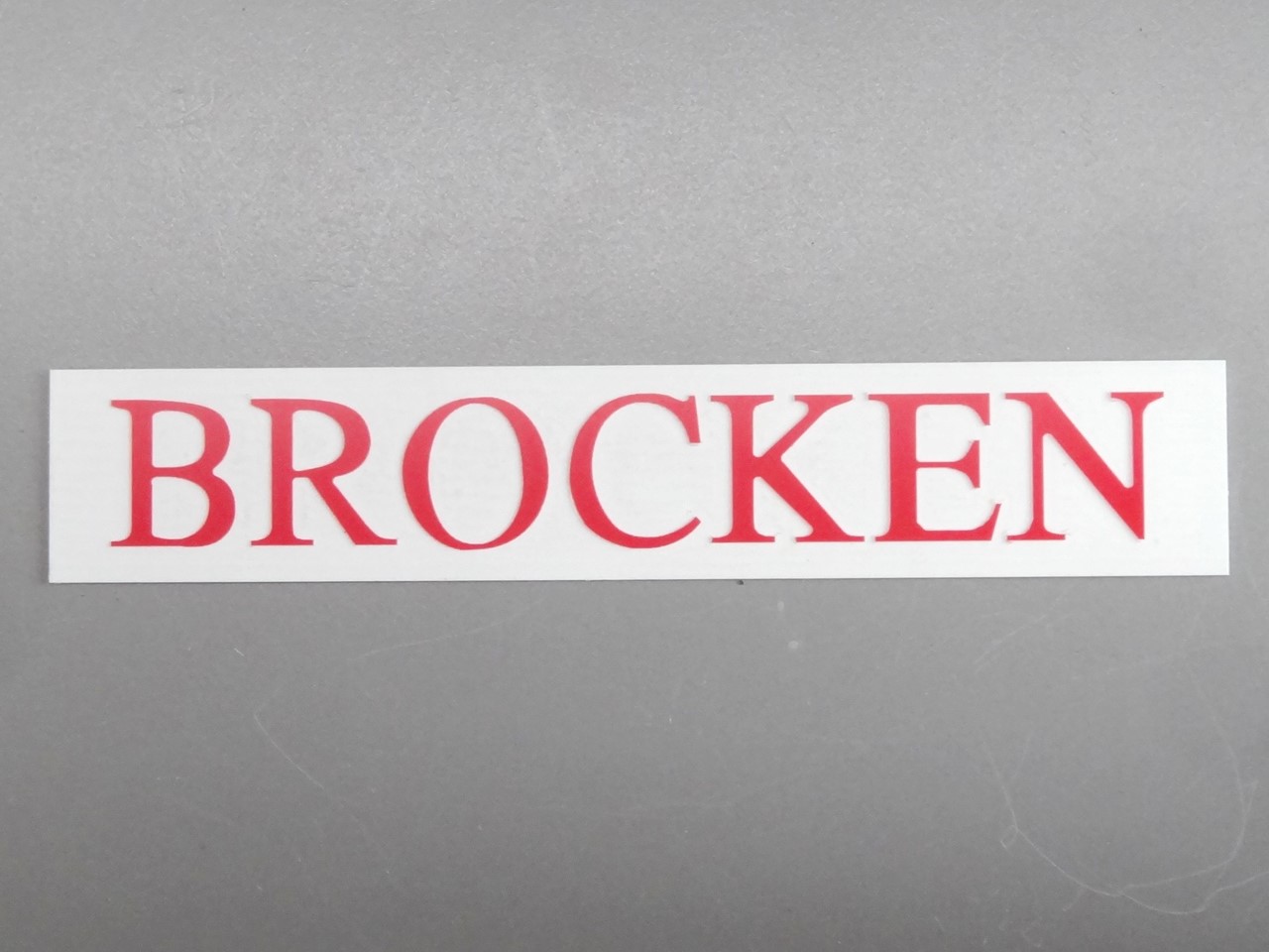 Bild von Bahnhofsschild "Brocken" 1:22,5