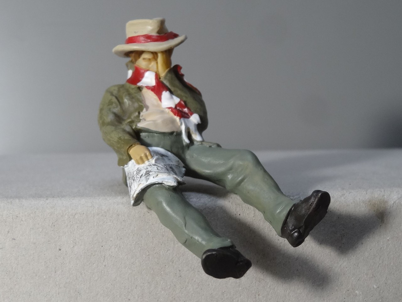 Bild von Mann im Sitzen schlafend
