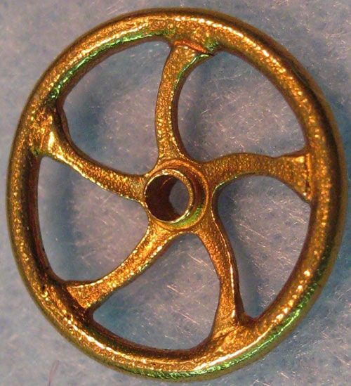 Picture of Brakewheel, brass smooth round wheel