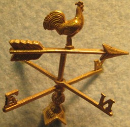 Picture of Weather vane, brass for peaked roof