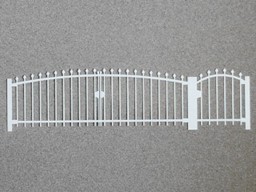 Picture of Gate and door for curved fence