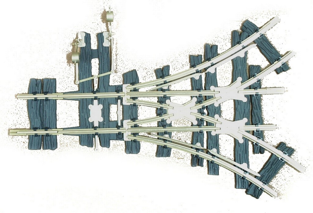 Picture of Three-way-stub turnout R0, 2x 37,5°, lever left