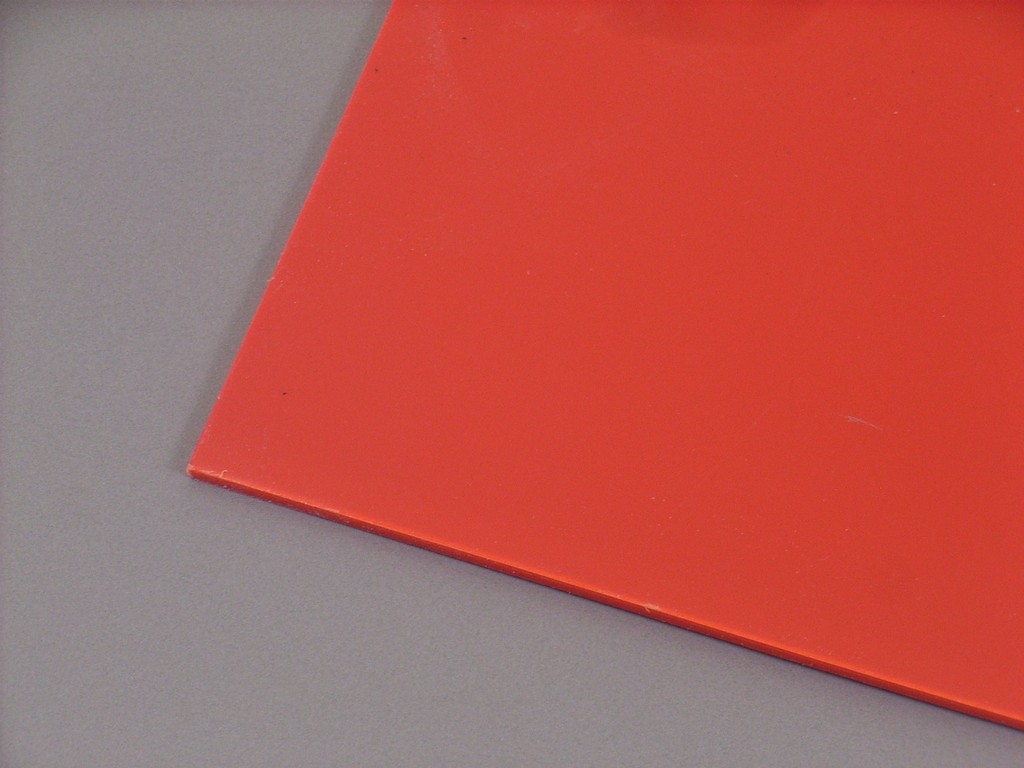Bild von Polystyrol korallenrot 2mm